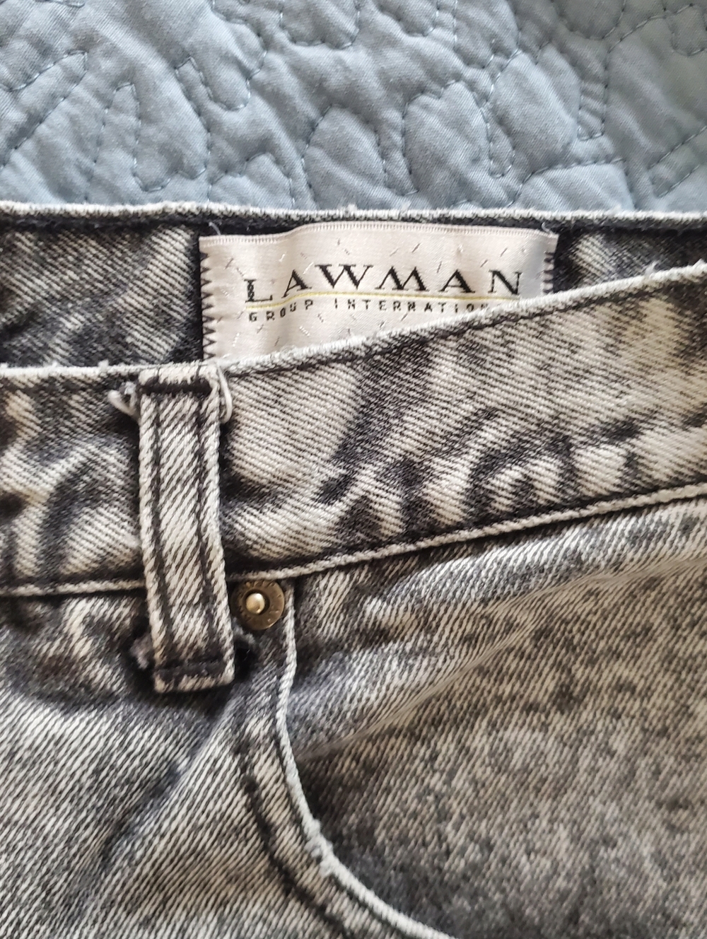 Retro Vintage LAWMAN High-Waisted Acid Wash Grey Women’s Jeans Size 8 Approx Y2K - Picture 8 of 16